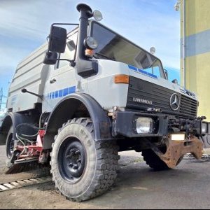 foto Unimog 1400 zametač 2.5m3 sklápěč komunál MB 4x4 Mercedes