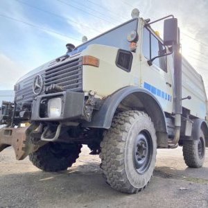 foto Unimog 1400 zametač 2.5m3 sklápěč komunál MB 4x4 Mercedes