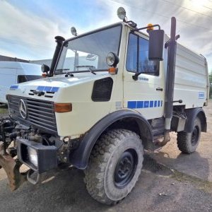 foto Unimog 1400 zametač 2.5m3 sklápěč komunál MB 4x4 Mercedes