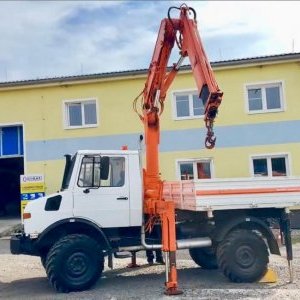 foto UNIMOG 4x4 sklápěč+HR Mercedes +jeřáb Atlas 10tm/12m!